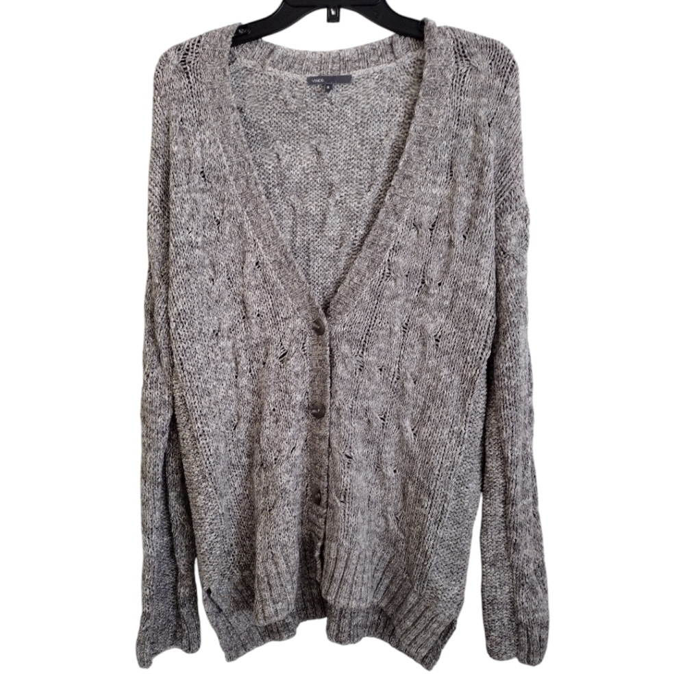 Vince cotton nylon grey Long Sleeved cardigan size medium